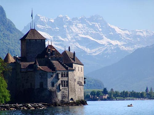 Castillo de Chillon, junto al lago Lemán