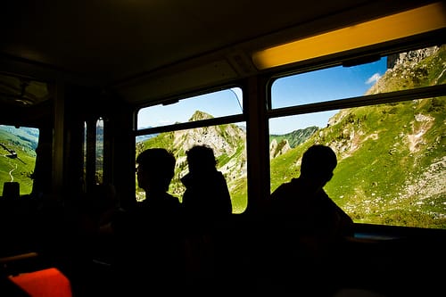 El tren de cremallera Rochers-de-Naye El tren de cremallera Rochers-de-Naye
