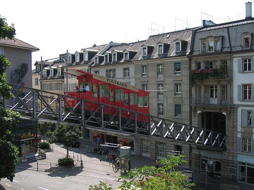 El funicular Polybahn, en Zurich El funicular Polybahn, en Zurich