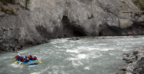 Rafting en el Vorderrhein, el Gran Cañón Suizo